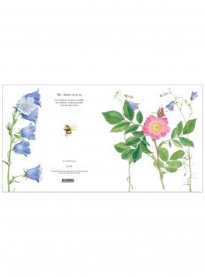 Blomsterkort blå – klockor 15x15 cm, Maj Fagerberg