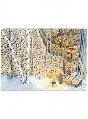 Julkort värmeverk 11x15 cm, Maj Fagerberg